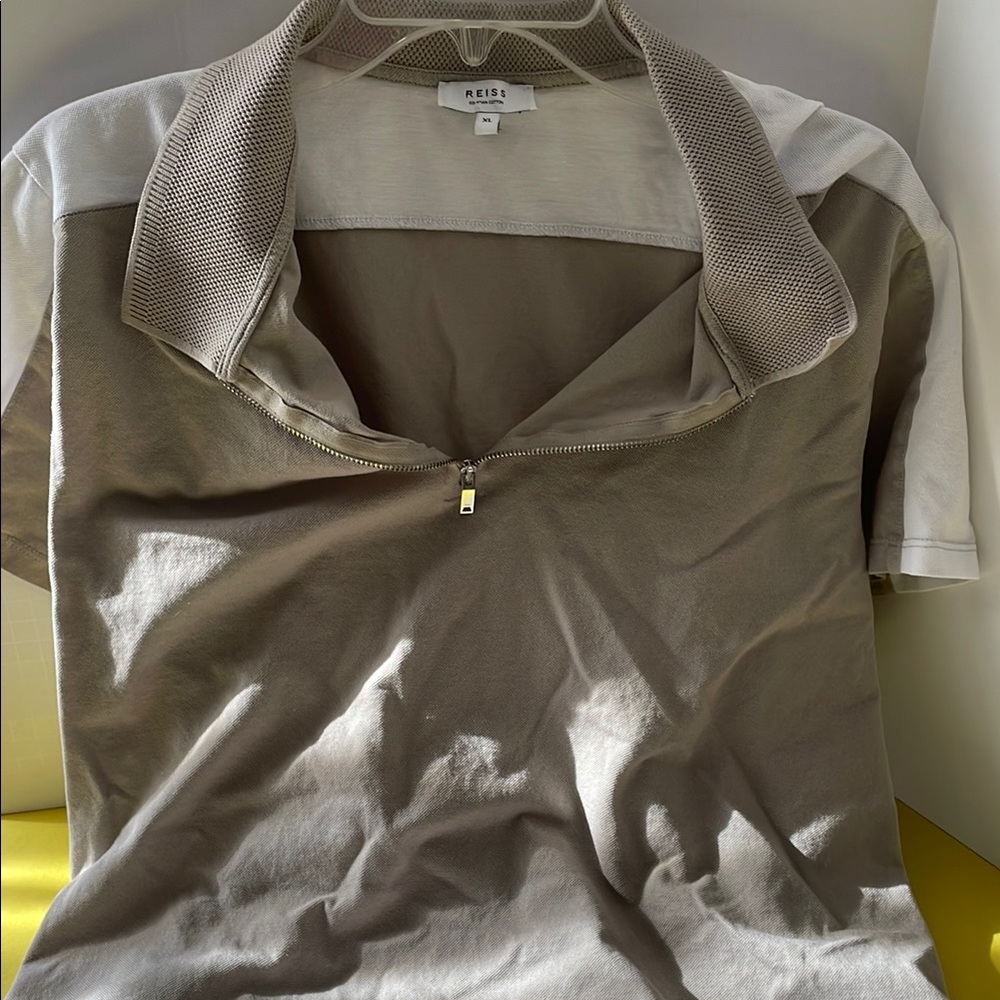 REISS Men's Gray Polo Shirt